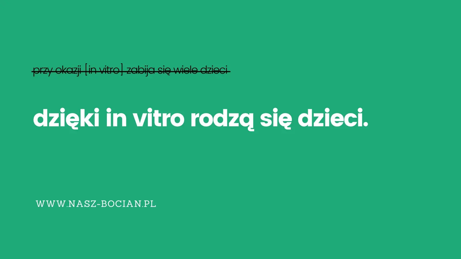 dzięki in vitro rodzą się dzieci